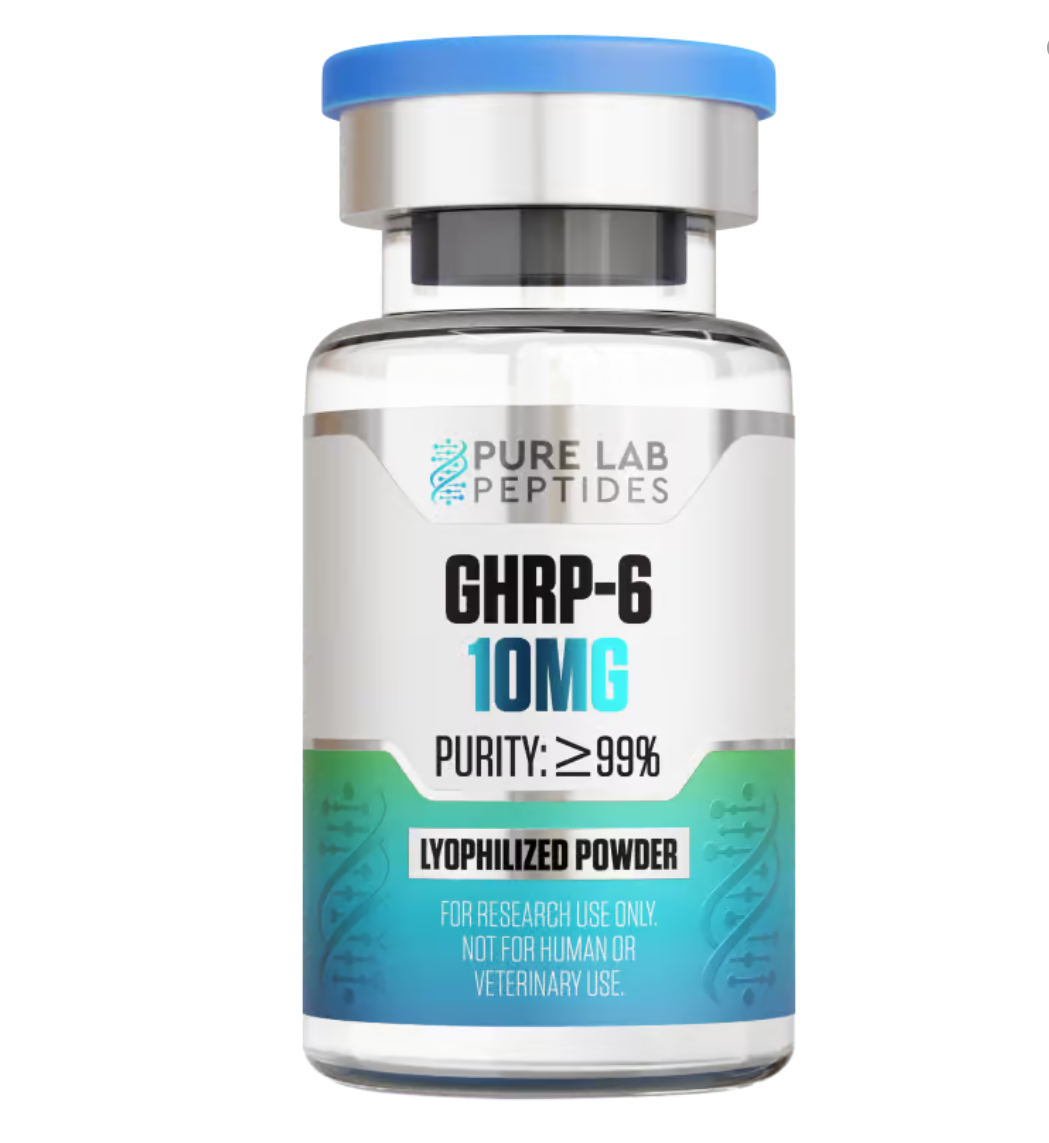 Buy GHRP-6 10mg pharmaceutical-grade lyophilized peptide vial