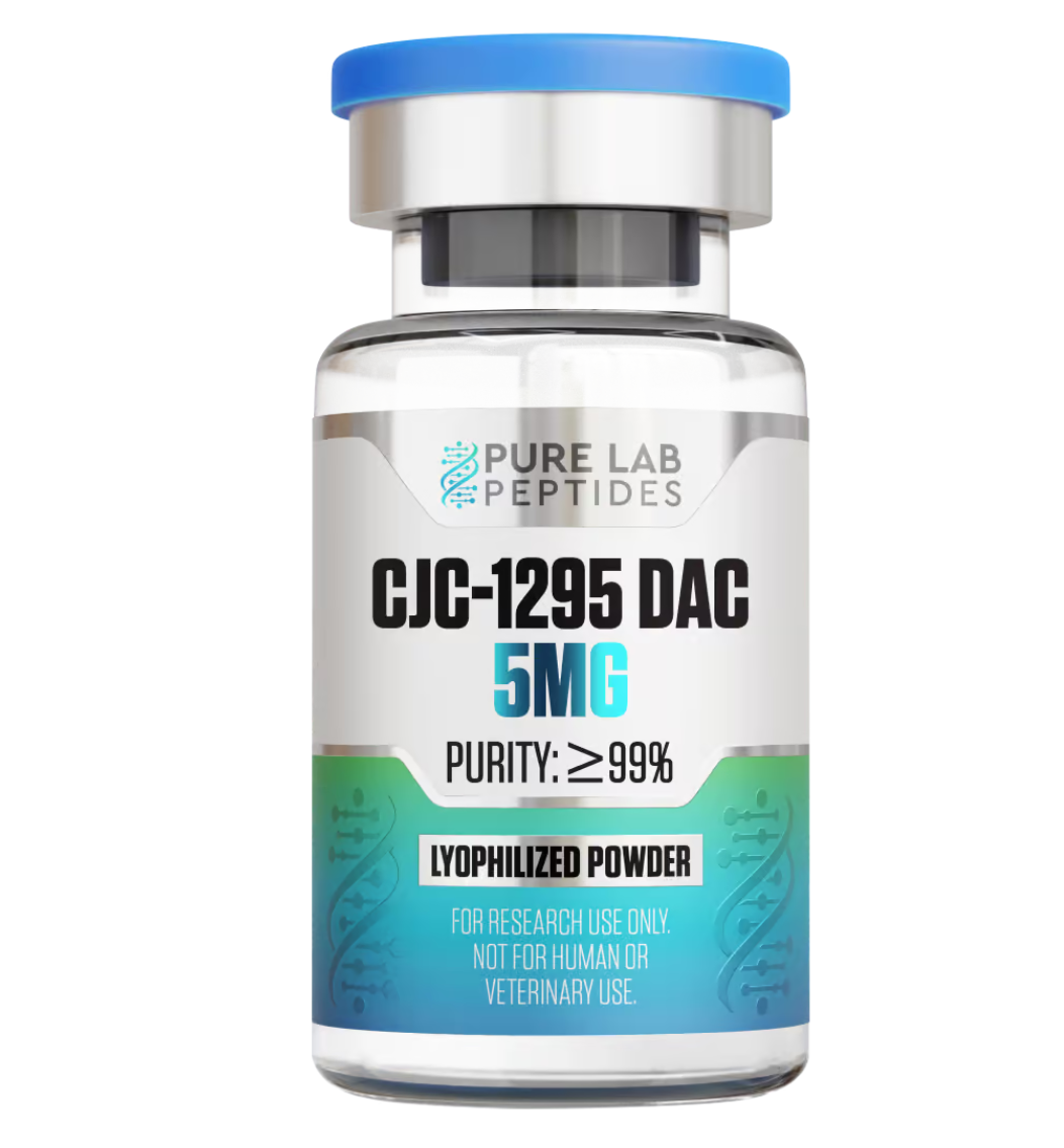 CJC 1295 DAC for sale in 5mg pharmaceutical-grade lyophilized peptide vial