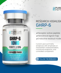 GHRP-6 10mg pharmaceutical-grade peptide vial for research use