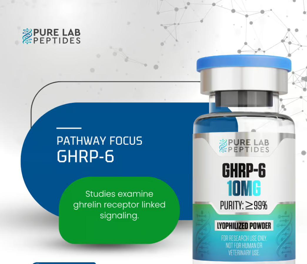 GHRP-6 10mg peptide formula for scientific research applications