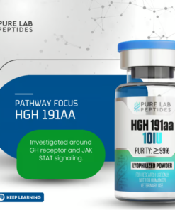 HGH 191AA 10IU recombinant peptide vial for research applications