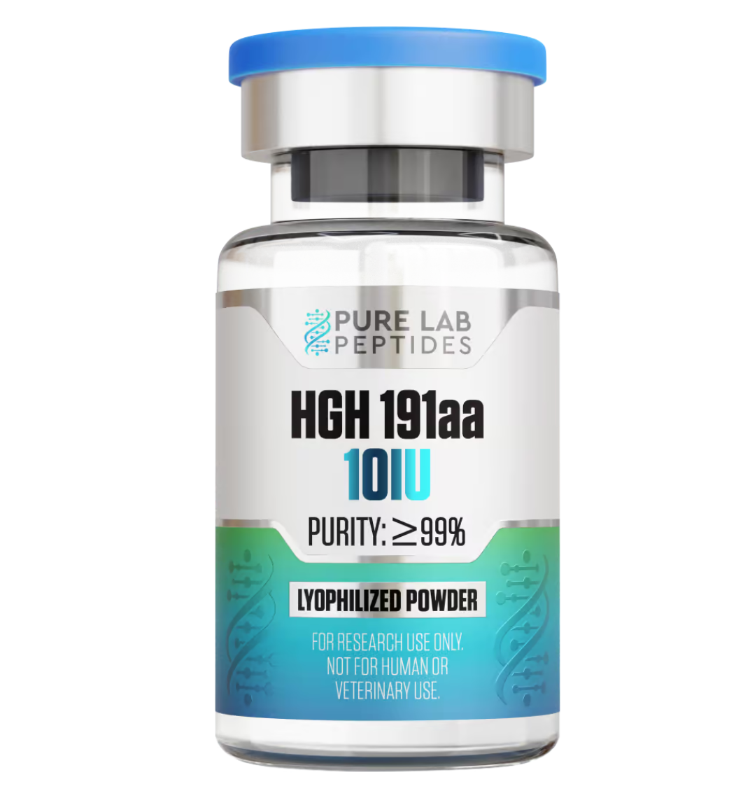 HGH 191AA peptide 10IU lyophilized research peptide vial