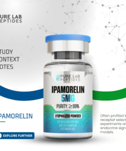 Laboratory-grade Ipamorelin 5mg peptide vial for peptide therapy research
