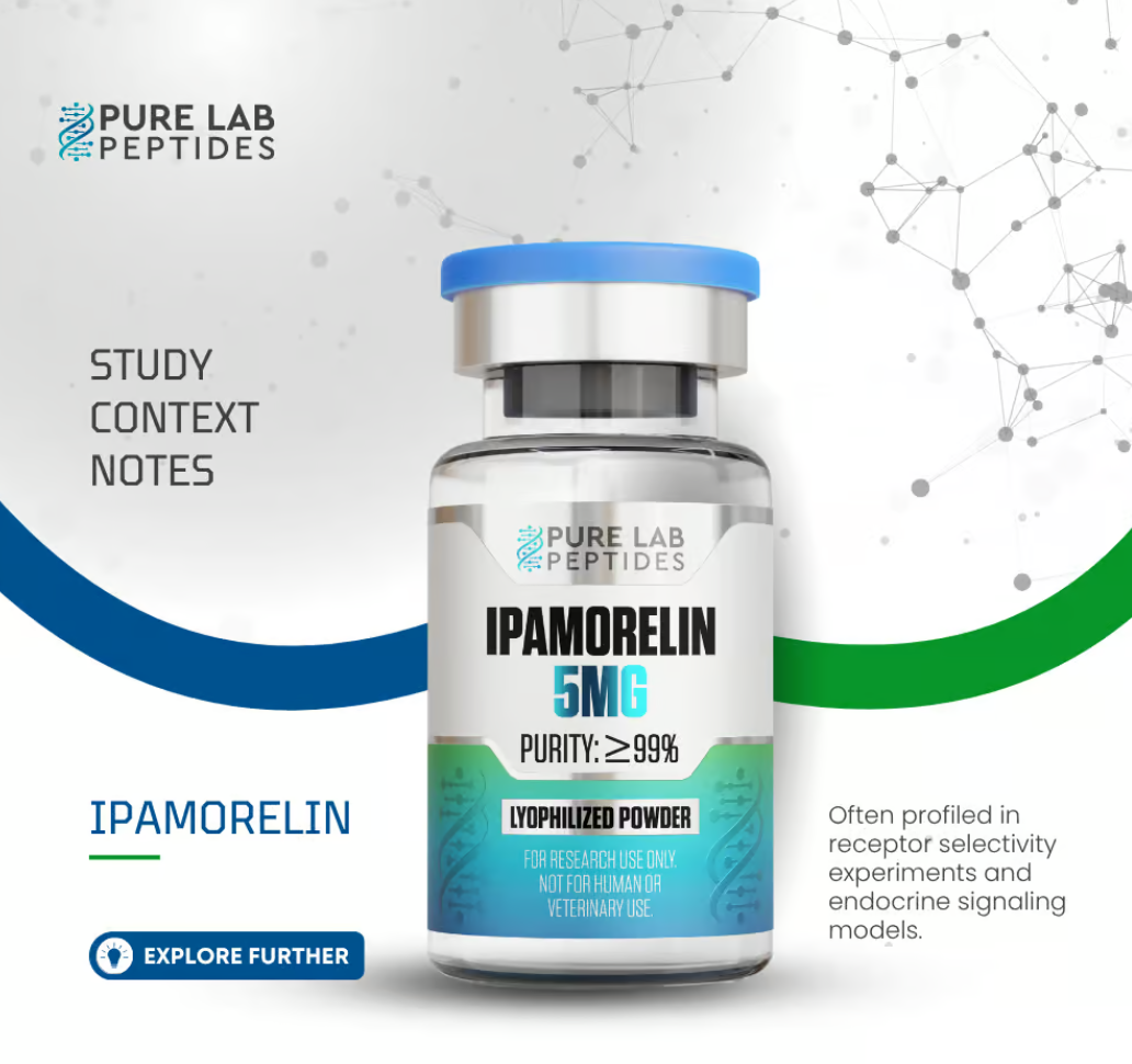 Laboratory-grade Ipamorelin 5mg peptide vial for peptide therapy research