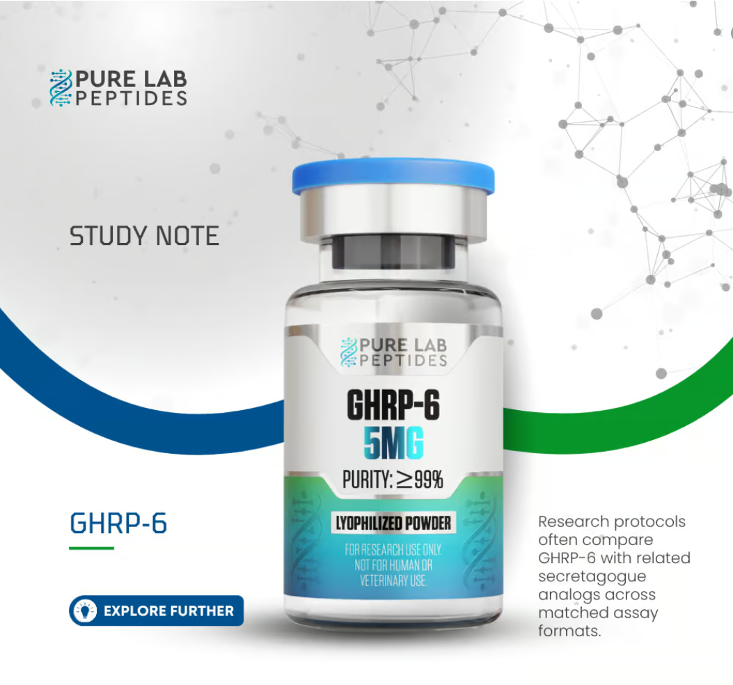 Laboratory-tested GHRP 6 5mg research compound with ≥99% purity