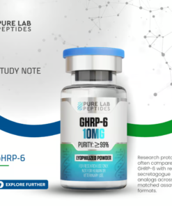 Lyophilized GHRP-6 10mg research peptide compound