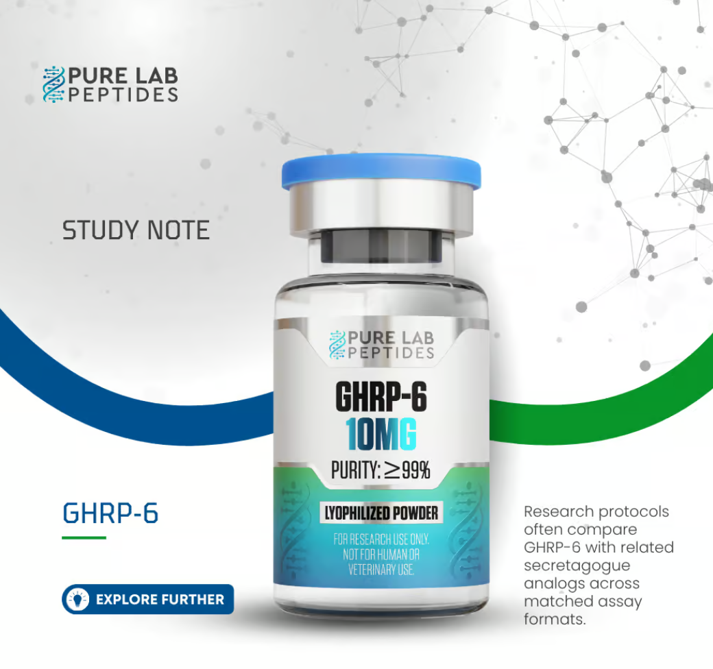 Lyophilized GHRP-6 10mg research peptide compound