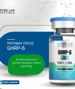 Pharmaceutical-grade GHRP 6 acetate 5mg peptide vial